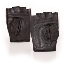 Load image into Gallery viewer, FondoPro Deerskin Gloves - Resolute Black