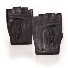 Load image into Gallery viewer, FondoPro Deerskin Gloves - Resolute Black
